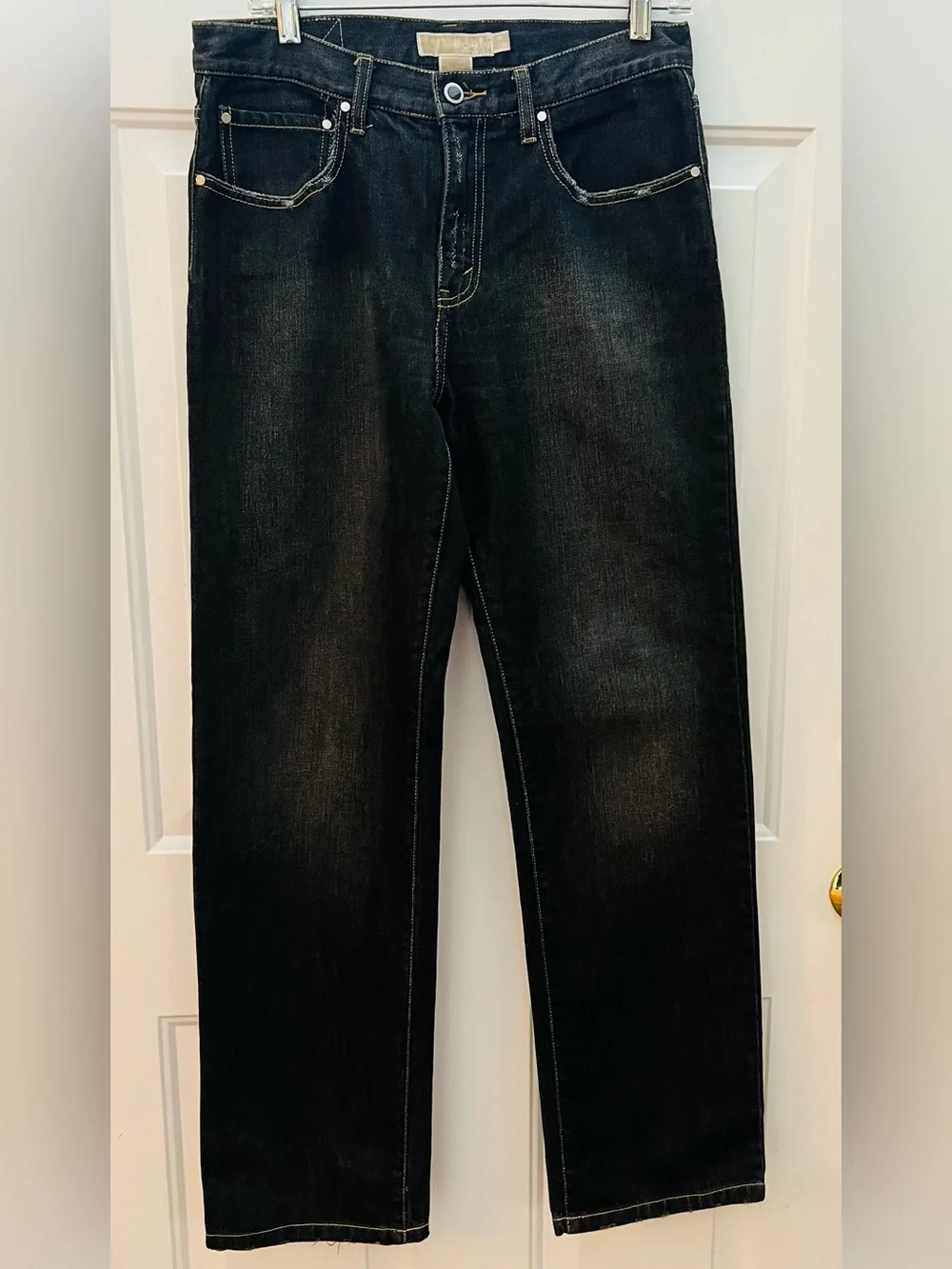 MICHAEL Michael Kors Men's Straight Jeans in Washed Black size 30x32
